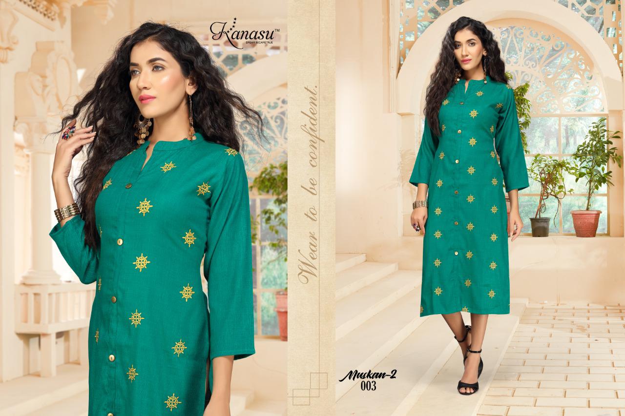 Kanasu Muskan 2 lATEST Fancy Designer Casual Wear Long Kurti Collection